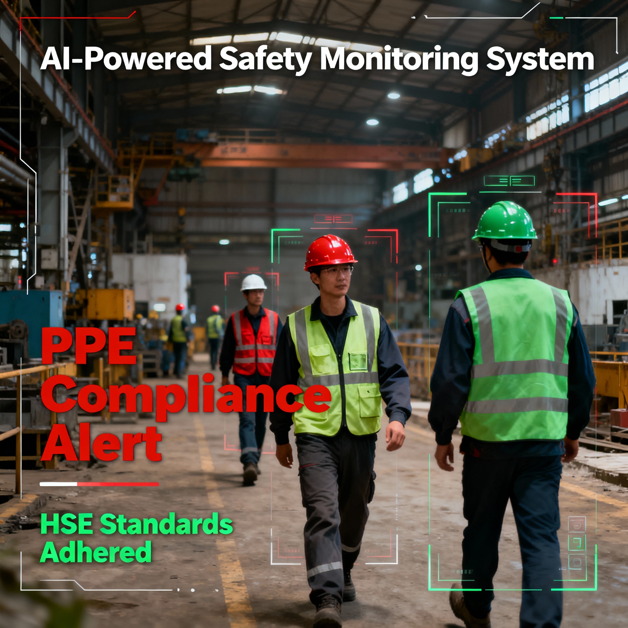 Construction worker wearing safety equipment